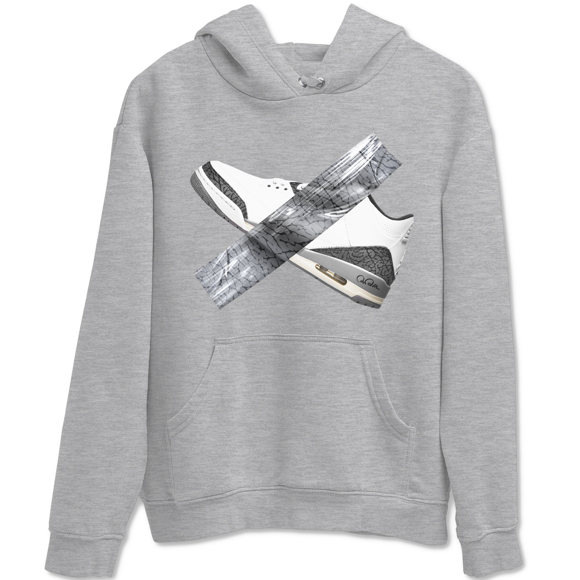 3s Cement Grey shirts to match jordans Duct Tape sneaker match tees Air Jordan 3 Cement Grey SNRT Sneaker Release Tees unisex cotton Heather Grey 2 crew neck shirts