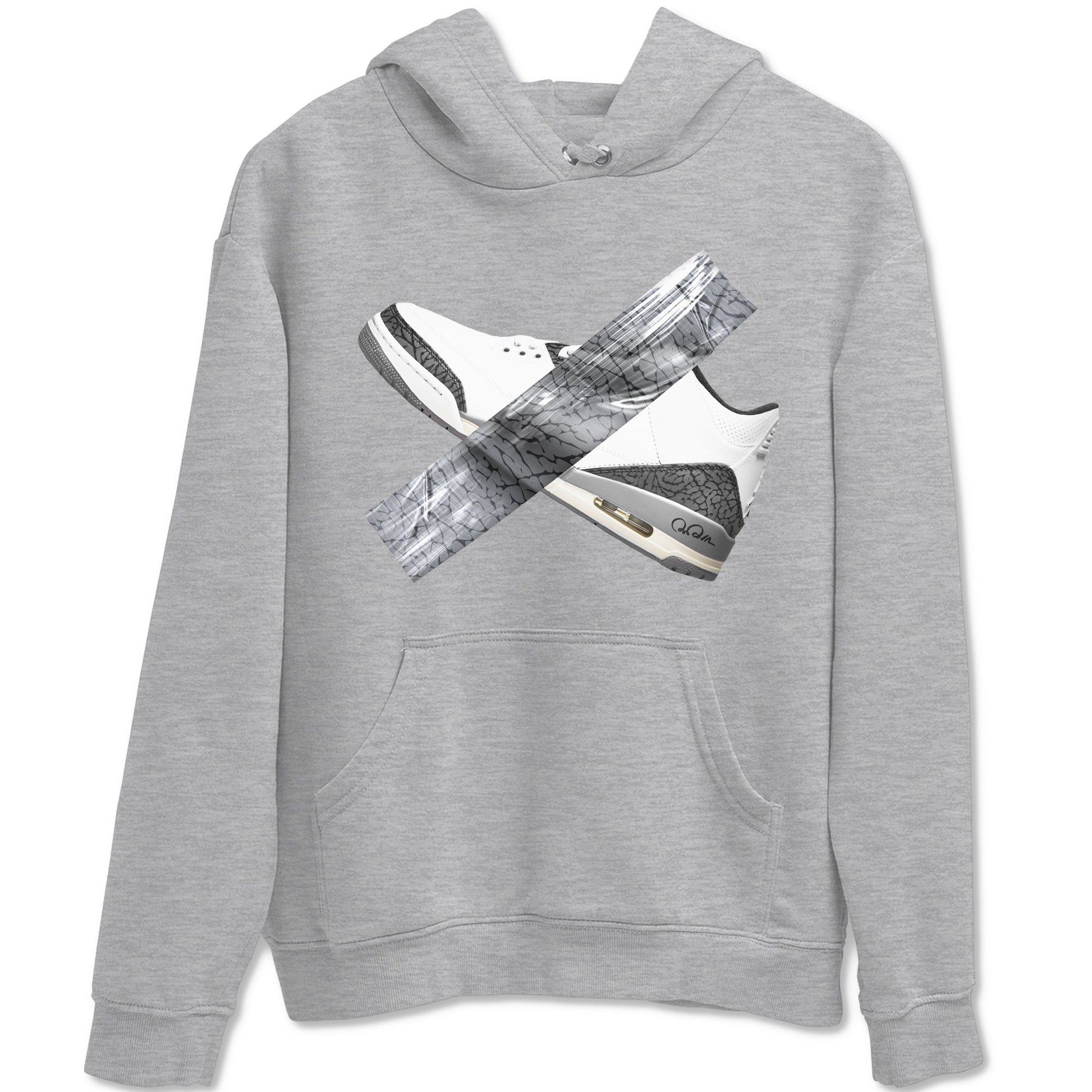 3s Cement Grey shirts to match jordans Duct Tape sneaker match tees Air Jordan 3 Cement Grey SNRT Sneaker Release Tees unisex cotton Heather Grey 2 crew neck shirts