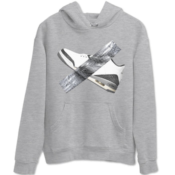 3s Cement Grey shirts to match jordans Duct Tape sneaker match tees Air Jordan 3 Cement Grey SNRT Sneaker Release Tees unisex cotton Heather Grey 2 crew neck shirts