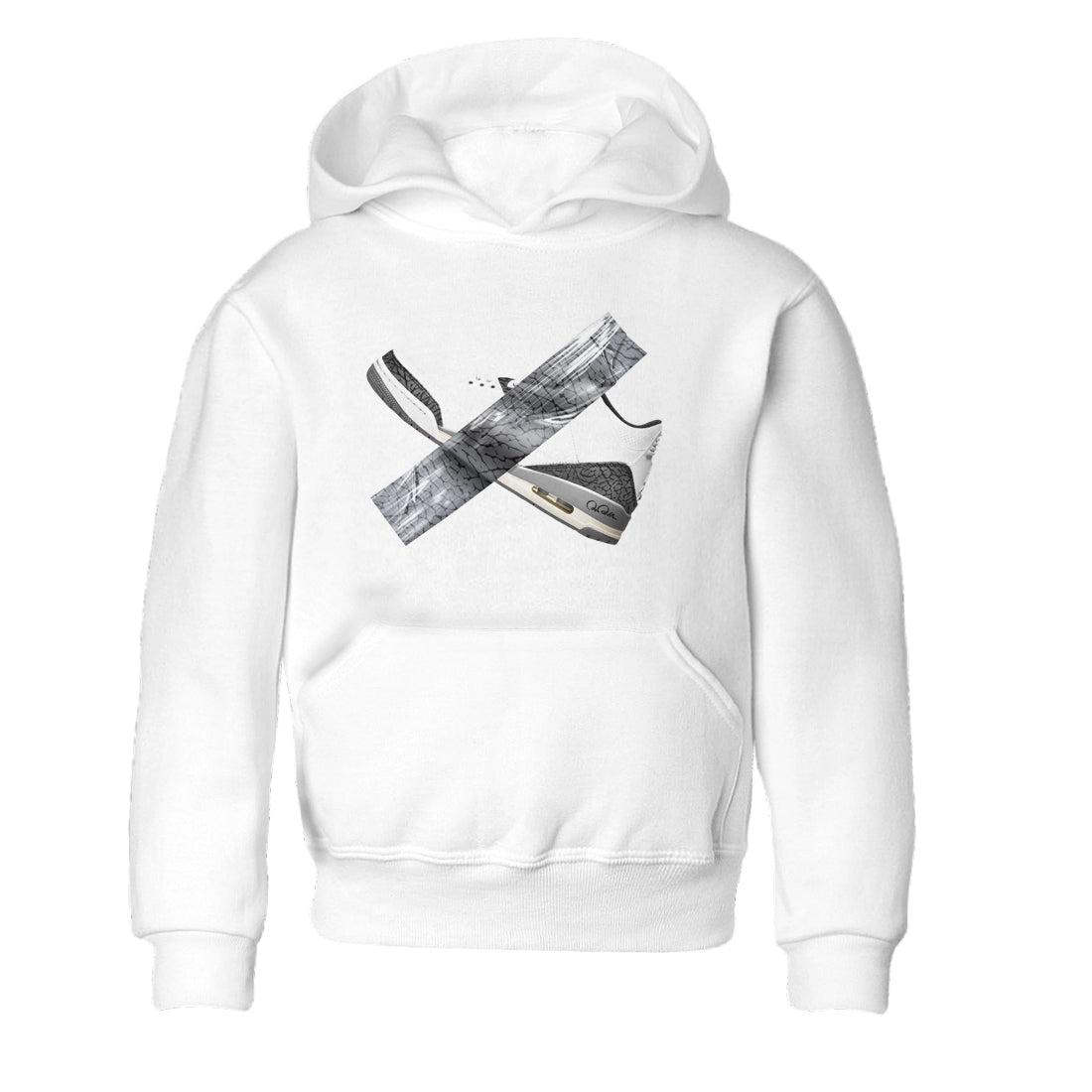 3s Cement Grey shirts to match jordans Duct Tape sneaker match tees Air Jordan 3 Cement Grey SNRT Sneaker Release Tees Youth Baby White 2 crew neck shirts