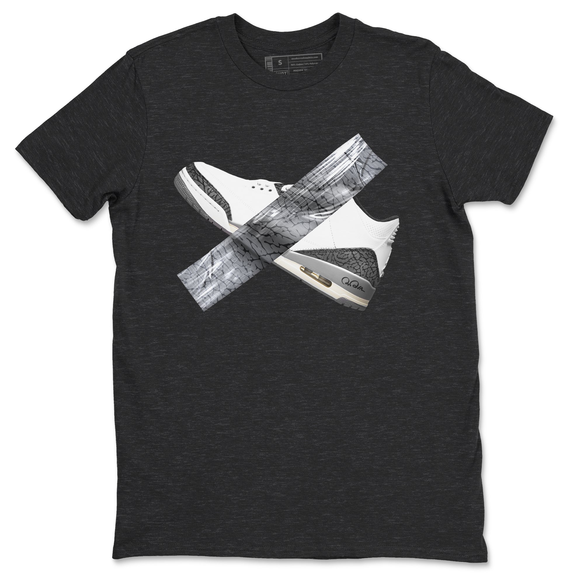 3s Cement Grey shirts to match jordans Duct Tape sneaker match tees Air Jordan 3 Cement Grey SNRT Sneaker Release Tees unisex cotton Charcoal Heather 2 crew neck shirts