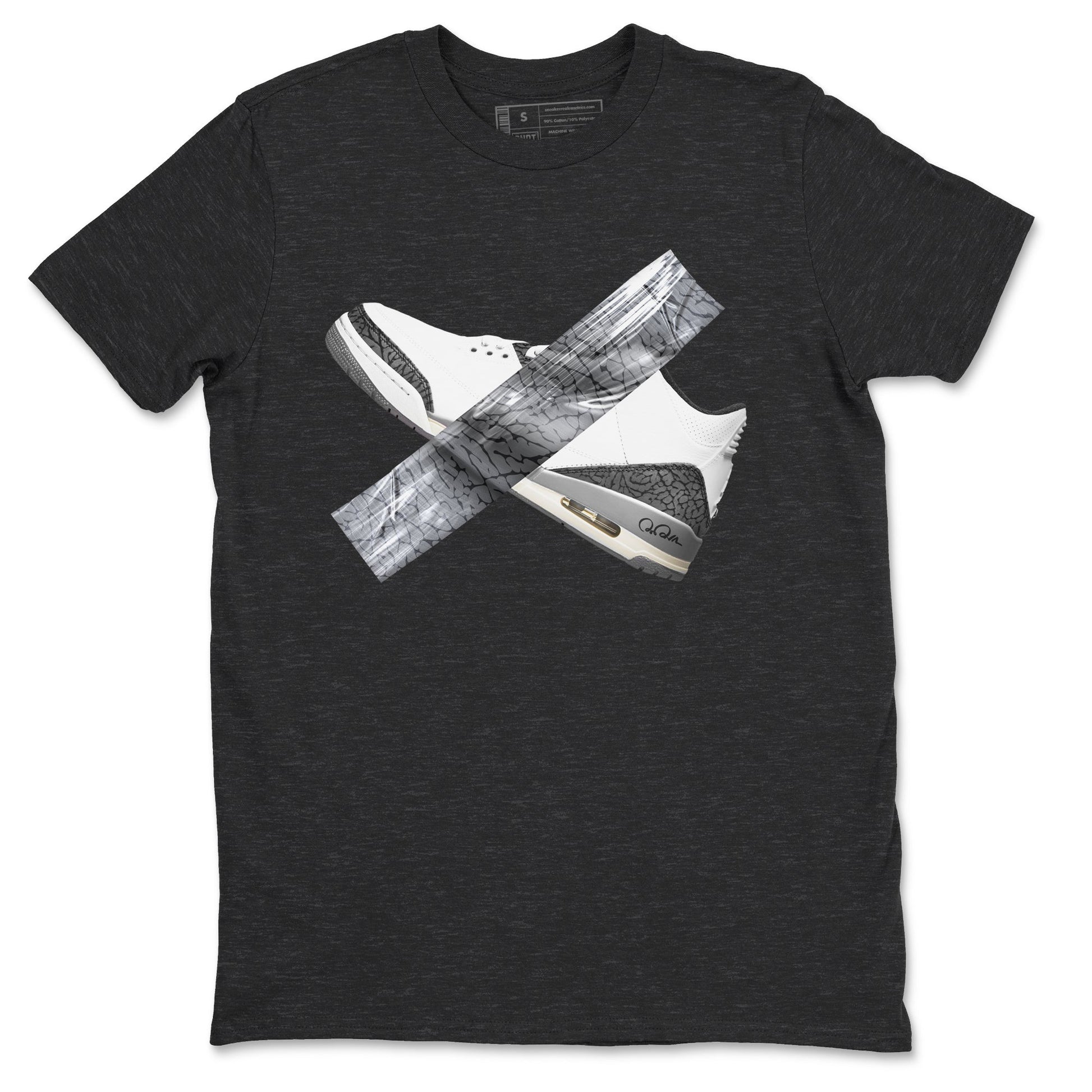 3s Cement Grey shirts to match jordans Duct Tape sneaker match tees Air Jordan 3 Cement Grey SNRT Sneaker Release Tees unisex cotton Charcoal Heather 2 crew neck shirts