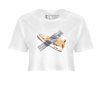 AJ3 Desert Camo shirts to match jordans Duct Tape sneaker match tees Air Jordan 3 Desert Camo SNRT Sneaker Tees streetwear brand White 2 crop tee