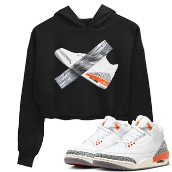 3s Georgia Peach shirt to match jordans Duct Tape sneaker tees Air Jordan 3 Georgia Peach SNRT Sneaker Release Tees Black 1 crop length shirt