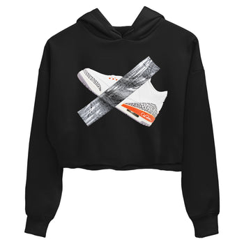 3s Georgia Peach shirt to match jordans Duct Tape sneaker tees Air Jordan 3 Georgia Peach SNRT Sneaker Release Tees Black 2 crop length shirt