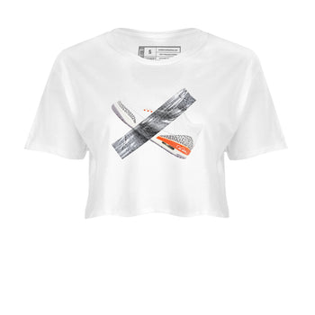 3s Georgia Peach shirt to match jordans Duct Tape sneaker tees Air Jordan 3 Georgia Peach SNRT Sneaker Release Tees White 2 crop length shirt
