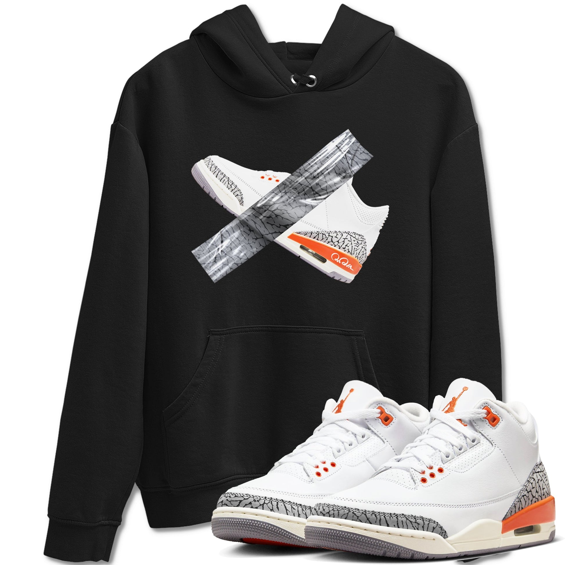 3s Georgia Peach shirt to match jordans Duct Tape sneaker tees Air Jordan 3 Georgia Peach SNRT Sneaker Release Tees unisex cotton Black 1 crew neck shirt