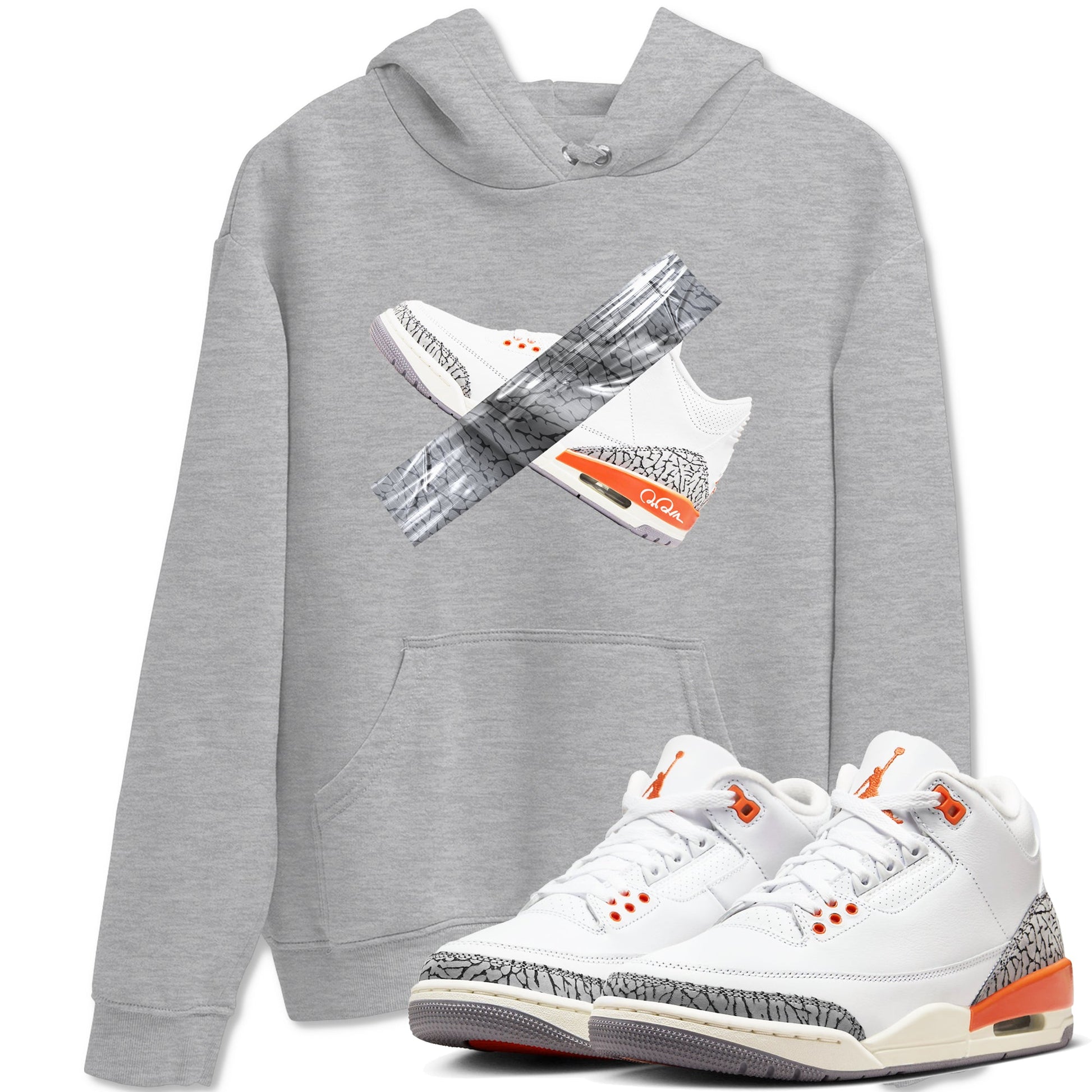 3s Georgia Peach shirt to match jordans Duct Tape sneaker tees Air Jordan 3 Georgia Peach SNRT Sneaker Release Tees unisex cotton Heather Grey 1 crew neck shirt