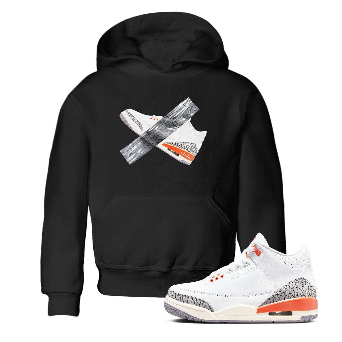 3s Georgia Peach shirt to match jordans Duct Tape sneaker tees Air Jordan 3 Georgia Peach SNRT sneaker release tees baby toddler Black 1 cotton Shirt