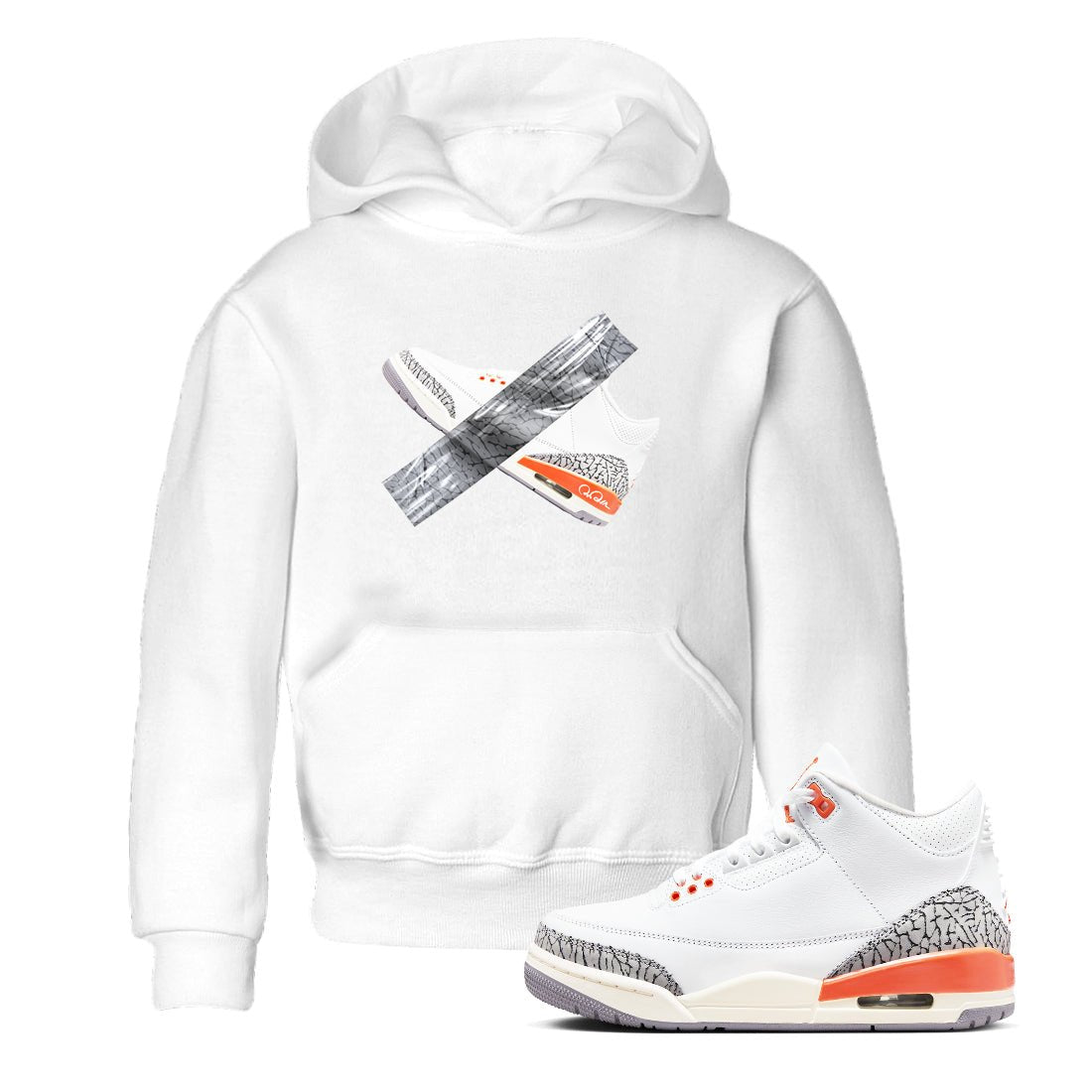3s Georgia Peach shirt to match jordans Duct Tape sneaker tees Air Jordan 3 Georgia Peach SNRT sneaker release tees baby toddler White 1 cotton Shirt