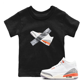 3s Georgia Peach shirt to match jordans Duct Tape sneaker tees Air Jordan 3 Georgia Peach SNRT sneaker release tees baby toddler Black 1 cotton Shirt