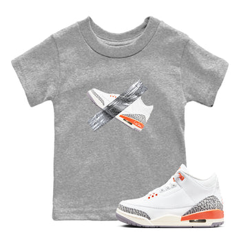 3s Georgia Peach shirt to match jordans Duct Tape sneaker tees Air Jordan 3 Georgia Peach SNRT sneaker release tees baby toddler Heather Grey 1 cotton Shirt