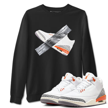 3s Georgia Peach shirt to match jordans Duct Tape sneaker tees Air Jordan 3 Georgia Peach SNRT Sneaker Release Tees unisex cotton Black 1 crew neck shirt
