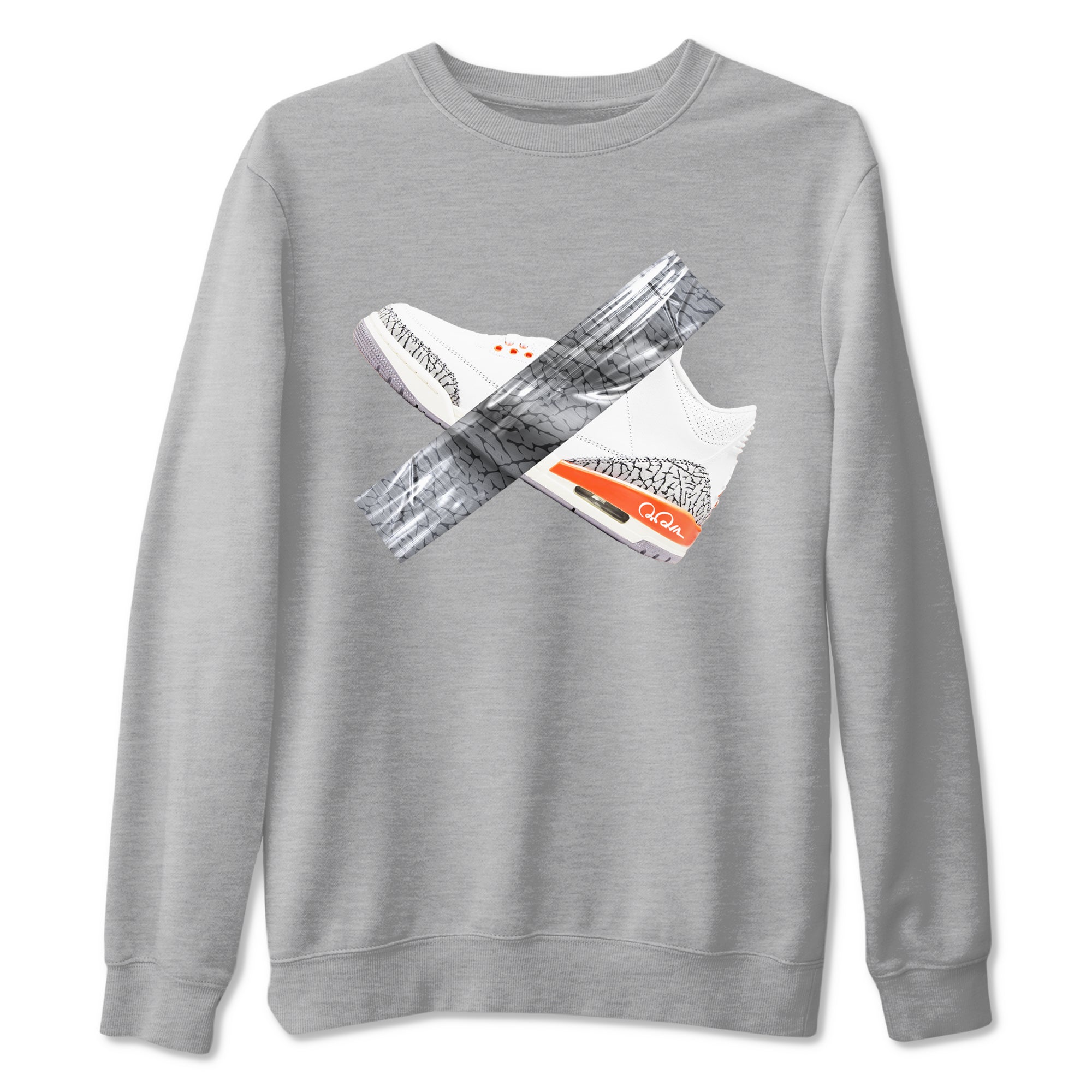 3s Georgia Peach shirt to match jordans Duct Tape sneaker tees Air Jordan 3 Georgia Peach SNRT Sneaker Release Tees unisex cotton Heather Grey 2 crew neck shirt