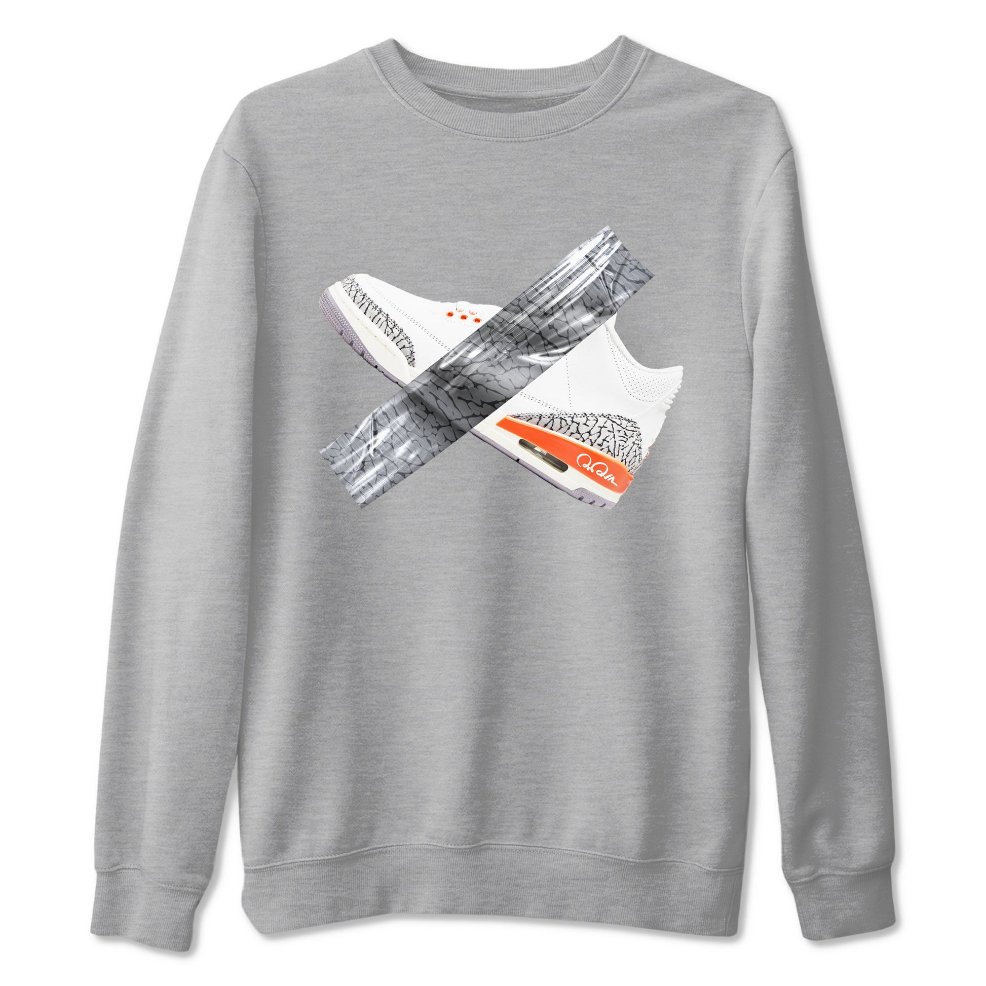 3s Georgia Peach shirt to match jordans Duct Tape sneaker tees Air Jordan 3 Georgia Peach SNRT Sneaker Release Tees unisex cotton Heather Grey 2 crew neck shirt