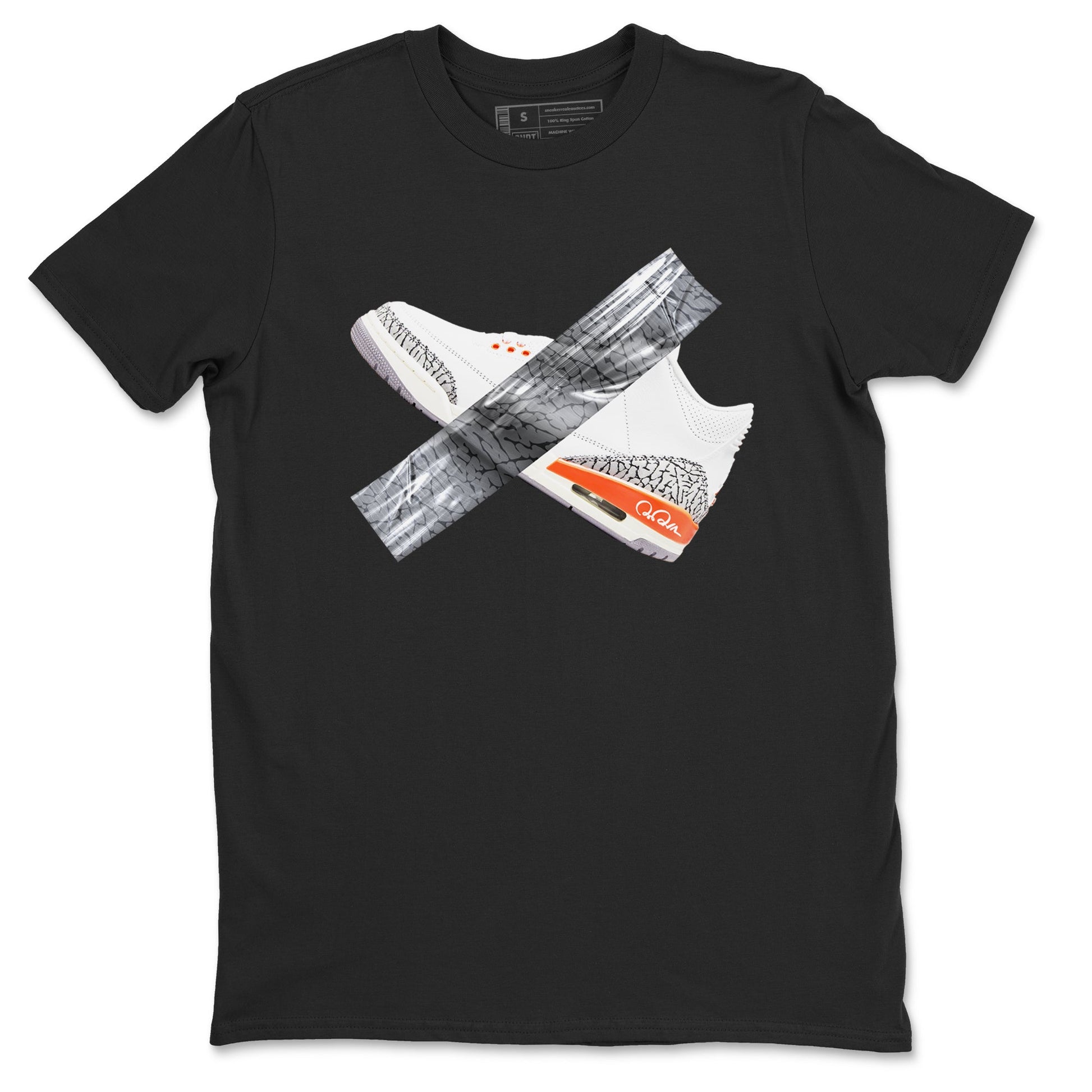 3s Georgia Peach shirt to match jordans Duct Tape sneaker tees Air Jordan 3 Georgia Peach SNRT Sneaker Release Tees unisex cotton Black 2 crew neck shirt