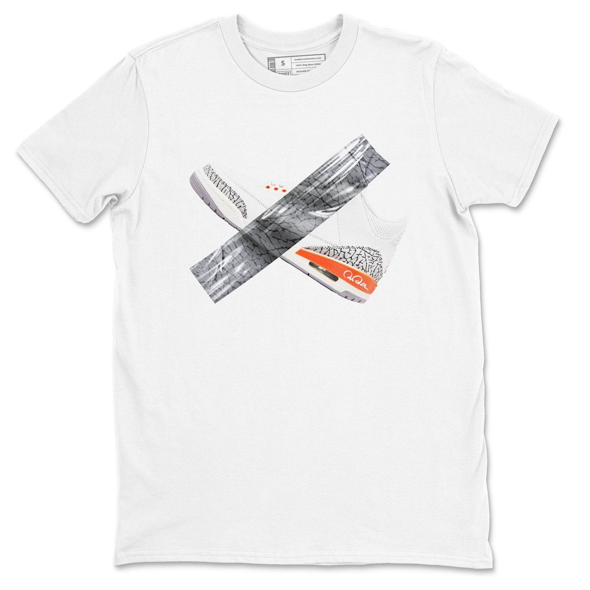 3s Georgia Peach shirt to match jordans Duct Tape sneaker tees Air Jordan 3 Georgia Peach SNRT Sneaker Release Tees unisex cotton White 2 crew neck shirt