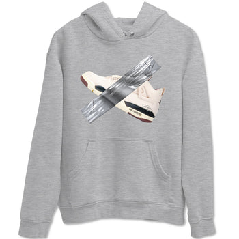 4s A Ma Maniere x Fossil Stone shirts to match jordans Duct tape sneaker match tees Air Jordan 4 A Ma Maniere x Fossil Stone match shoes to clothes SNRT Sneaker Tees unisex cotton Heather Grey 2 shirts