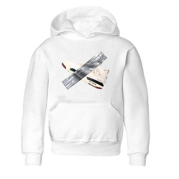 4s A Ma Maniere x Fossil Stone shirts to match jordans Duct tape sneaker match tees Air Jordan 4 A Ma Maniere x Fossil Stone match shoes to clothes SNRT Sneaker Tees Youth Baby White 2 tee