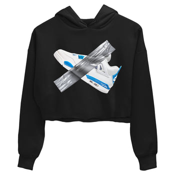 Air Jordan 4 Industrial Blue shirt to match jordans Duct Tape sneaker tees Air Jordan 4 Military Blue SNRT Sneaker Release Tees Black 2 crop length shirt
