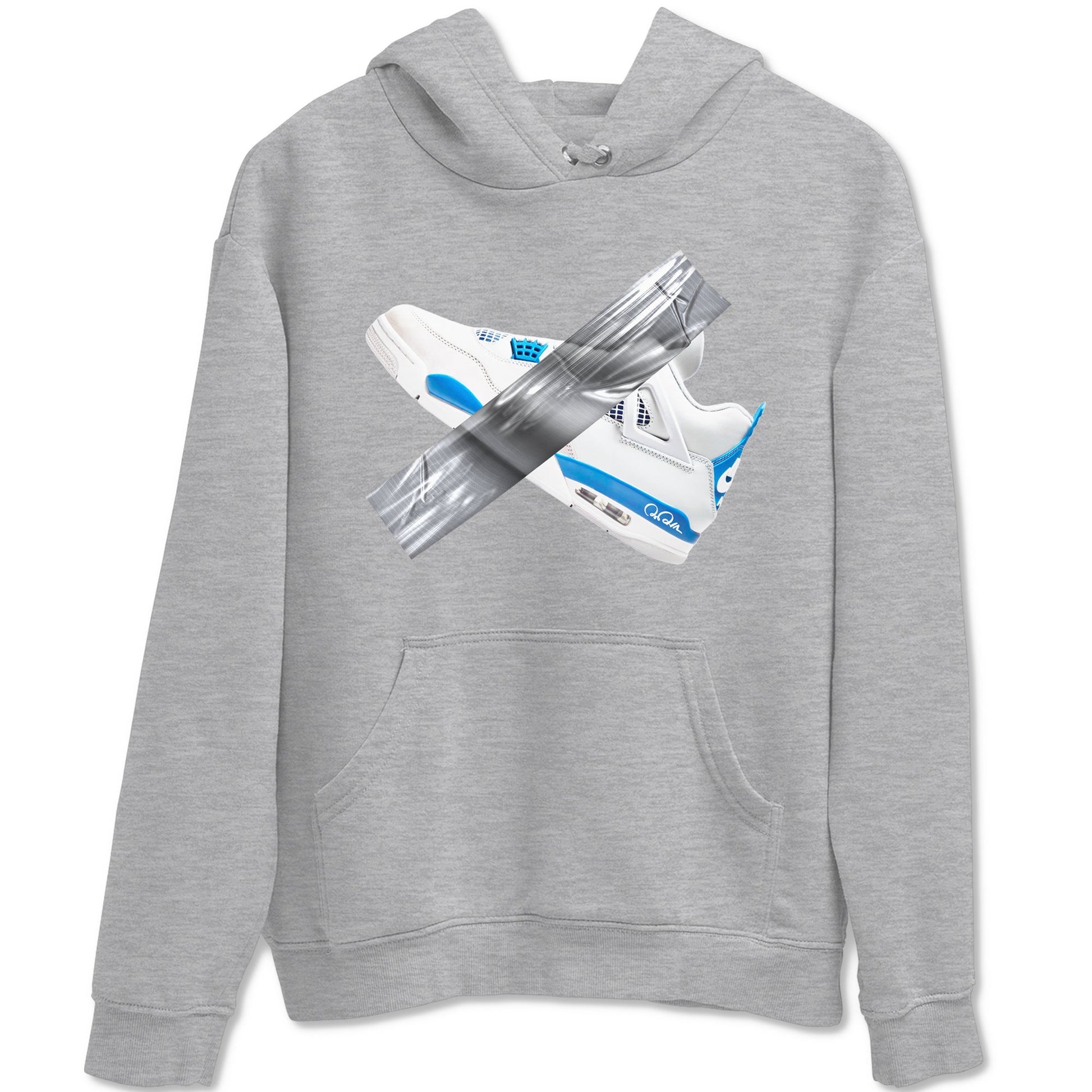 Air Jordan 4 Industrial Blue shirt to match jordans Duct Tape sneaker tees Air Jordan 4 Military Blue SNRT Sneaker Release Tees unisex cotton Heather Grey 2 crew neck shirt