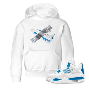 Air Jordan 4 Industrial Blue shirt to match jordans Duct Tape sneaker tees Air Jordan 4 Military Blue SNRT sneaker release tees baby toddler White 1 cotton Shirt