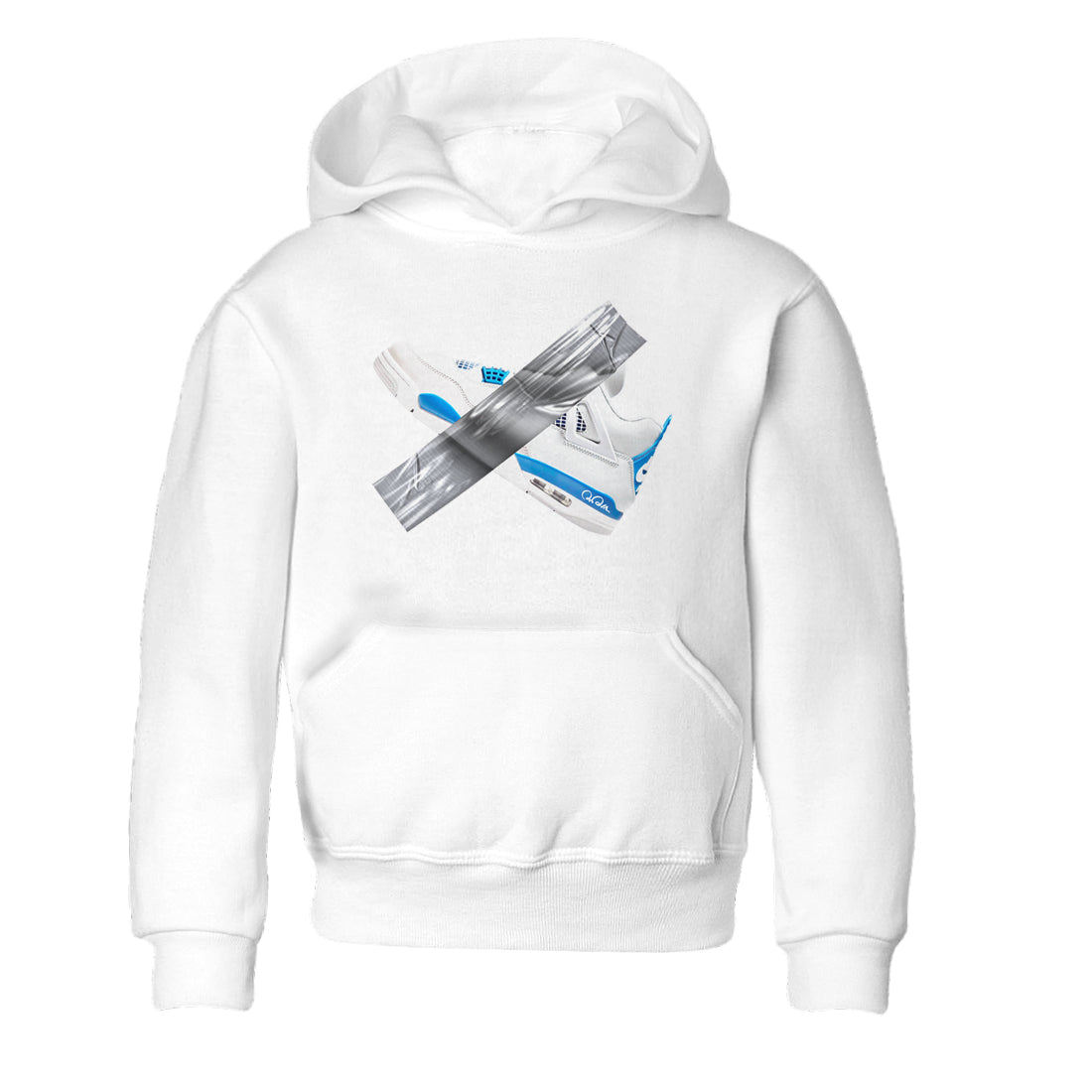 Air Jordan 4 Industrial Blue shirt to match jordans Duct Tape sneaker tees Air Jordan 4 Military Blue SNRT sneaker release tees baby toddler White 2 cotton Shirt