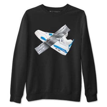 Air Jordan 4 Industrial Blue shirt to match jordans Duct Tape sneaker tees Air Jordan 4 Military Blue SNRT Sneaker Release Tees unisex cotton Black 2 crew neck shirt