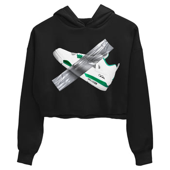 4s Oxidized Green shirts to match jordans Duct Tape sneaker match tees Air Jordan 4 Oxidized Green SNRT Sneaker Tees streetwear brand Black 2 crop tee