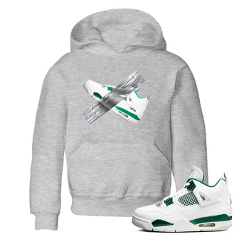 4s Oxidized Green shirts to match jordans Duct Tape sneaker match tees Air Jordan 4 Oxidized Green SNRT Sneaker Tees streetwear brand Baby and Youth Heather Grey 1 cotton tee