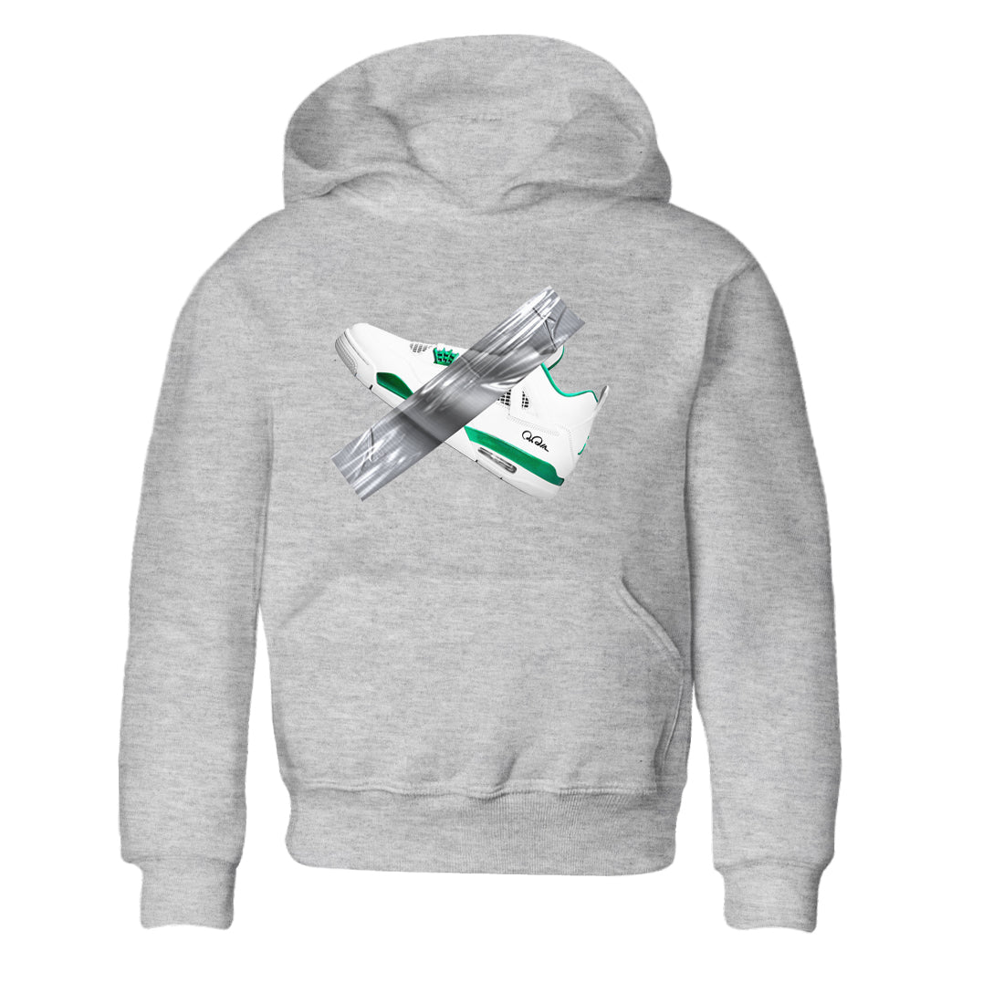 4s Oxidized Green shirts to match jordans Duct Tape sneaker match tees Air Jordan 4 Oxidized Green SNRT Sneaker Tees streetwear brand Baby and Youth Heather Grey 2 cotton tee