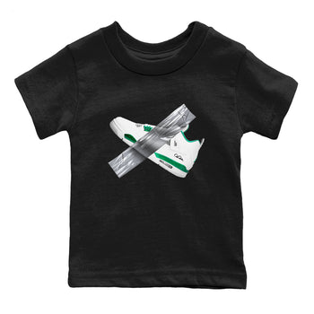 4s Oxidized Green shirts to match jordans Duct Tape sneaker match tees Air Jordan 4 Oxidized Green SNRT Sneaker Tees streetwear brand Baby and Youth Black 2 cotton tee