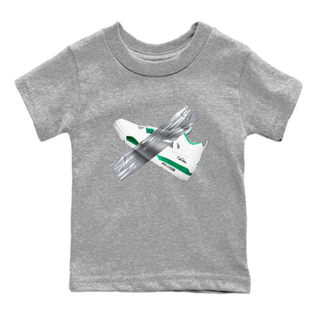 4s Oxidized Green shirts to match jordans Duct Tape sneaker match tees Air Jordan 4 Oxidized Green SNRT Sneaker Tees streetwear brand Baby and Youth Heather Grey 2 cotton tee