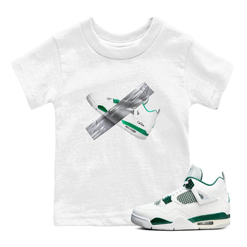 4s Oxidized Green shirts to match jordans Duct Tape sneaker match tees Air Jordan 4 Oxidized Green SNRT Sneaker Tees streetwear brand Baby and Youth White 1 cotton tee