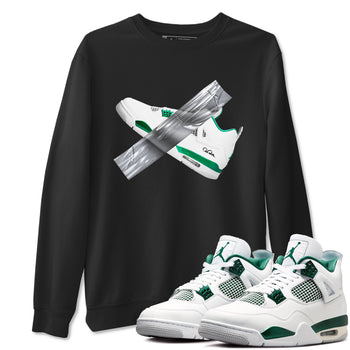 4s Oxidized Green shirts to match jordans Duct Tape sneaker match tees Air Jordan 4 Oxidized Green SNRT Sneaker Tees streetwear brand Black 1 unisex cotton tee
