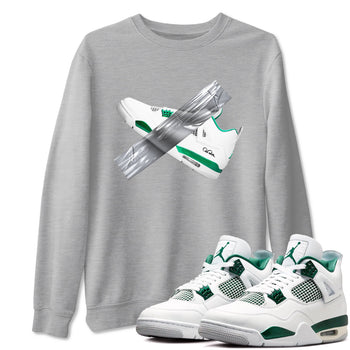4s Oxidized Green shirts to match jordans Duct Tape sneaker match tees Air Jordan 4 Oxidized Green SNRT Sneaker Tees streetwear brand Heather Grey 1 unisex cotton tee