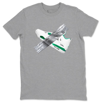 4s Oxidized Green shirts to match jordans Duct Tape sneaker match tees Air Jordan 4 Oxidized Green SNRT Sneaker Tees streetwear brand Heather Grey 2 unisex cotton tee