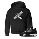 4s White Thunder shirts to match jordans Duct Tape sneaker match tees Air Jordan 4 White Thunder SNRT Sneaker Release Tees Youth Baby Black 1 crew neck shirts