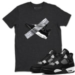 4s White Thunder shirts to match jordans Duct Tape sneaker match tees Air Jordan 4 White Thunder SNRT Sneaker Release Tees unisex cotton Charcoal Heather 1 crew neck shirts