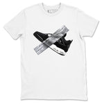 4s White Thunder shirts to match jordans Duct Tape sneaker match tees Air Jordan 4 White Thunder SNRT Sneaker Release Tees unisex cotton White 2 crew neck shirts