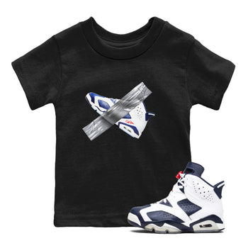 6s White And Midnight Navy shirts to match jordans Duct Tape sneaker match tees Air Jordan 6 White And Midnight Navy SNRT Sneaker Tees streetwear brand Baby and Youth Black 1 cotton tee