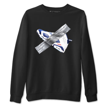 6s White And Midnight Navy shirts to match jordans Duct Tape sneaker match tees Air Jordan 6 White And Midnight Navy SNRT Sneaker Tees streetwear brand Black 2 unisex cotton tee