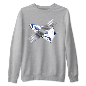 6s White And Midnight Navy shirts to match jordans Duct Tape sneaker match tees Air Jordan 6 White And Midnight Navy SNRT Sneaker Tees streetwear brand Heather Grey 2 unisex cotton tee