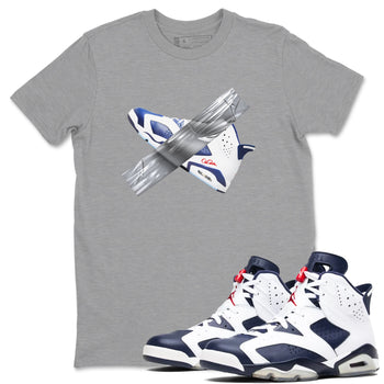 6s White And Midnight Navy shirts to match jordans Duct Tape sneaker match tees Air Jordan 6 White And Midnight Navy SNRT Sneaker Tees streetwear brand Heather Grey 1 unisex cotton tee