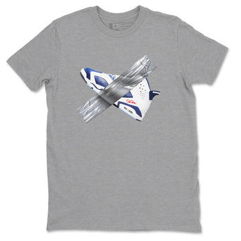 6s White And Midnight Navy shirts to match jordans Duct Tape sneaker match tees Air Jordan 6 White And Midnight Navy SNRT Sneaker Tees streetwear brand Heather Grey 2 unisex cotton tee