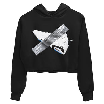 AJ6 White Black shirts to match jordans Duct Tape sneaker match tees Air Jordan 6 White Black SNRT Sneaker Tees streetwear brand Black 2 crop tee