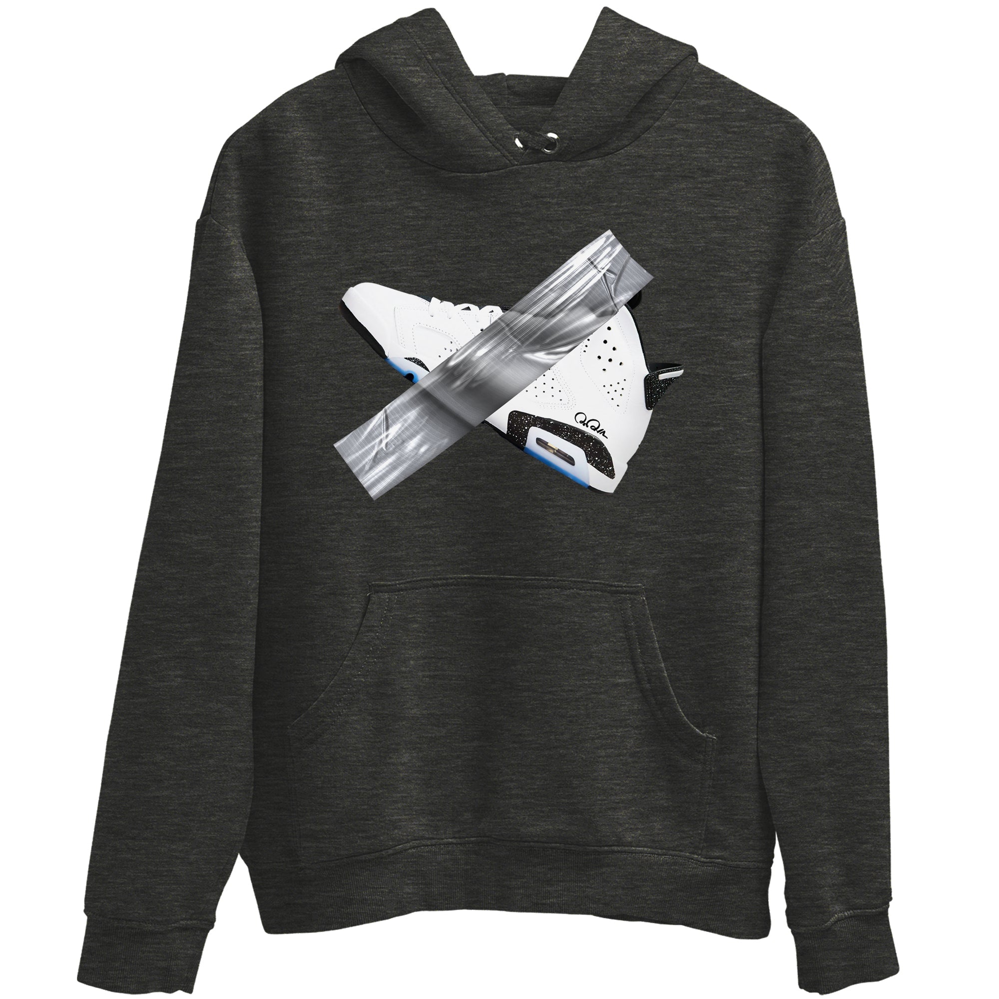 AJ6 White Black shirts to match jordans Duct Tape sneaker match tees Air Jordan 6 White Black SNRT Sneaker Tees streetwear brand Charcoal Heather 2 unisex cotton tee