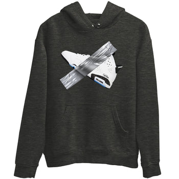AJ6 White Black shirts to match jordans Duct Tape sneaker match tees Air Jordan 6 White Black SNRT Sneaker Tees streetwear brand Charcoal Heather 2 unisex cotton tee