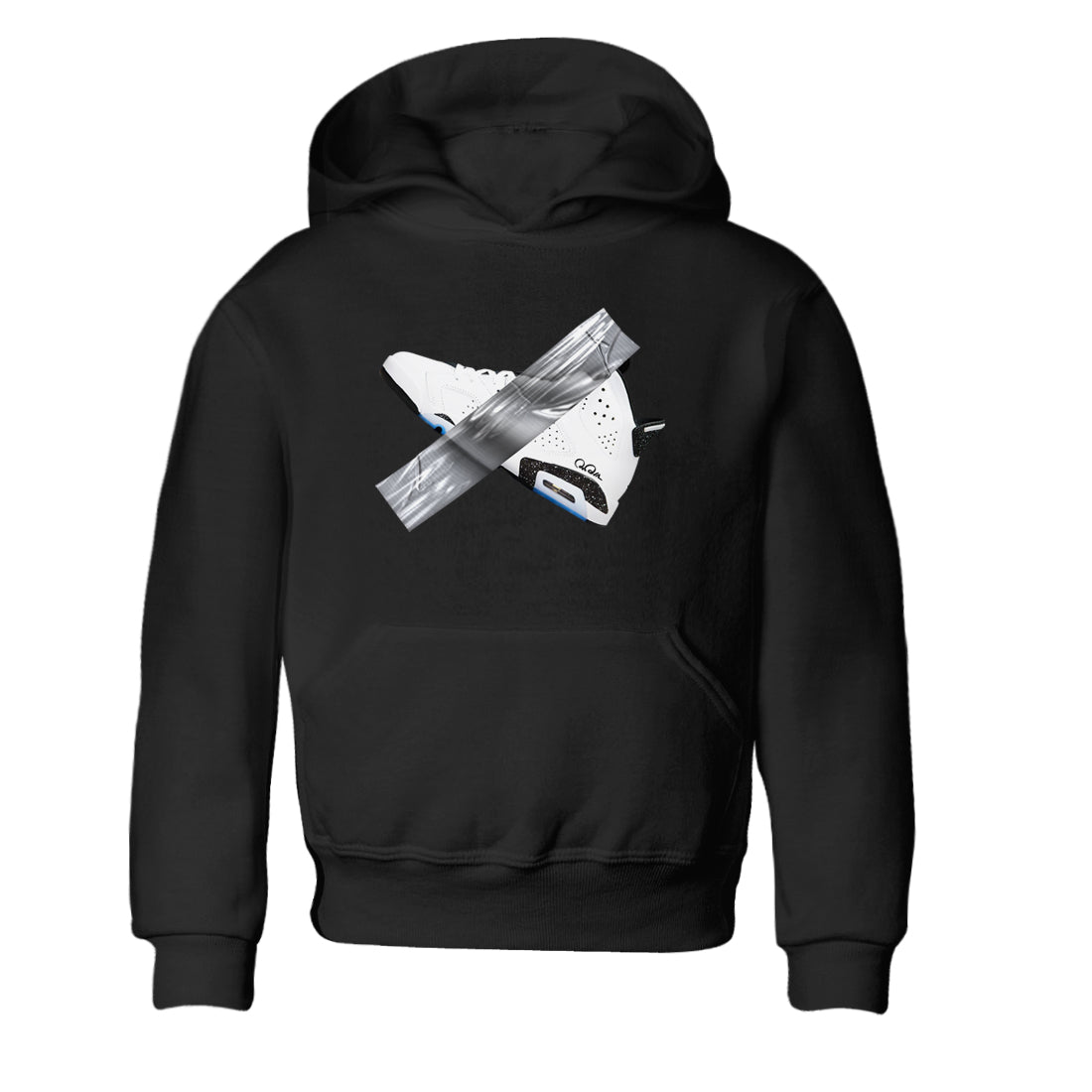AJ6 White Black shirts to match jordans Duct Tape sneaker match tees Air Jordan 6 White Black SNRT Sneaker Tees streetwear brand Baby and Youth Black 2 cotton tee