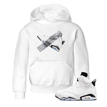 AJ6 White Black shirts to match jordans Duct Tape sneaker match tees Air Jordan 6 White Black SNRT Sneaker Tees streetwear brand Baby and Youth White 1 cotton tee